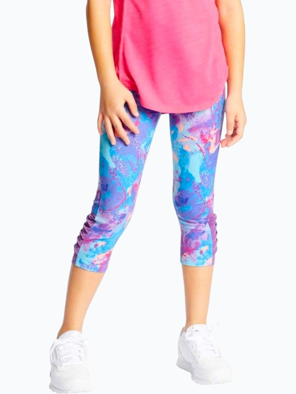 C9 Champion Colorful Capri Leggings - Size Large 10/12 Girls L - Blue Purple